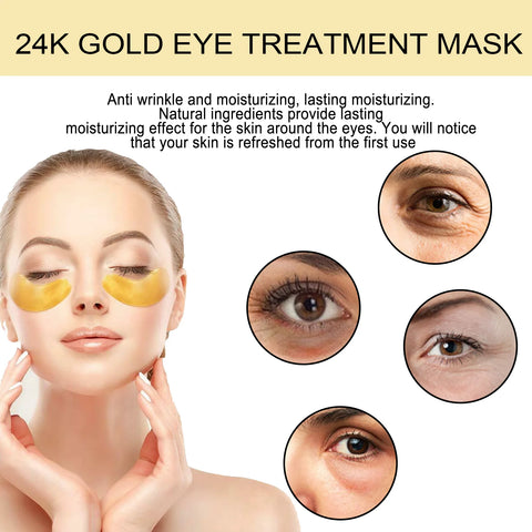 GoldLuxe 24K Collagen Eye Mask (60PCS)