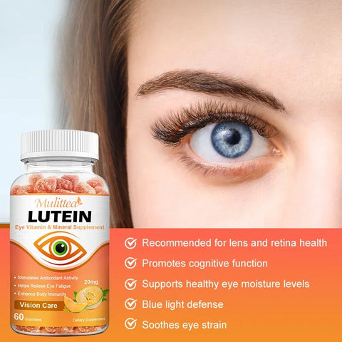 Lutein Gummies – Eye Health & Blue Light Protection, 60pcs